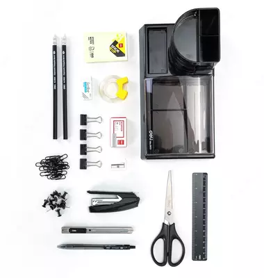 Органайзер для канцелярских принадлежностей "Deli" 16 предметов (Арт. - 38254) Черный