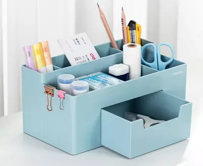 Органайзер для канцелярских принадлежностей "Deli" 7 отделов (Арт. - 8913-bl) Голубой