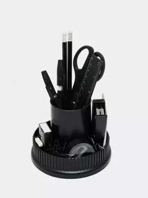 Органайзер для канцелярских принадлежностей "Sunlit Office" 15 предметов (Арт. - 155-DSO) Черный