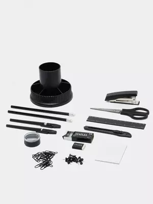 Органайзер для канцелярских принадлежностей "Sunlit Office" 15 предметов (Арт. - 155-DSO) Черный