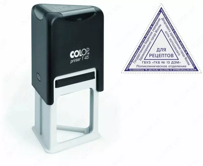Оснастка "Colop" Printer Т45, треугольная (Арт. - 133549) Черная
