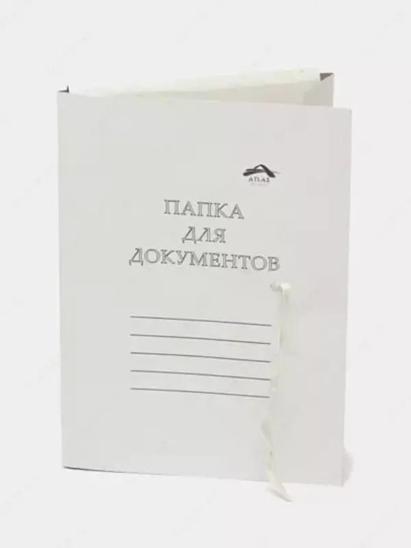 Картонная папка для бумаг с завязками хр-эр, формат А4