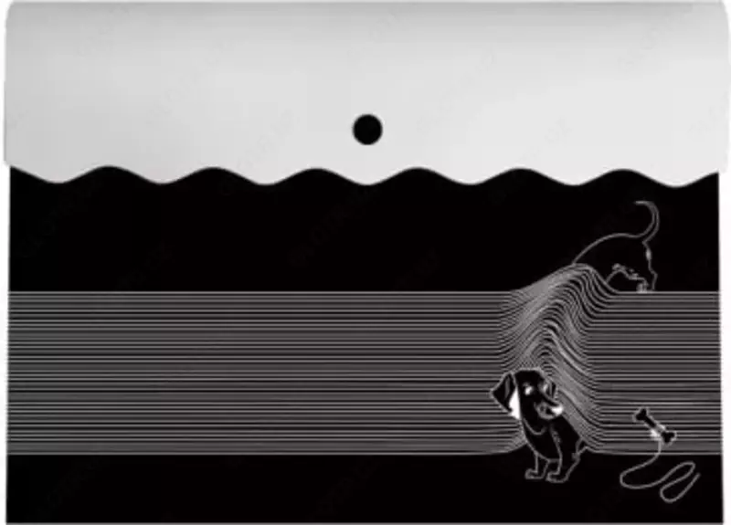 Папка-конверт на кнопке Феникс+ "Такса" А6, 17 x 14 см (Арт.- 46554)