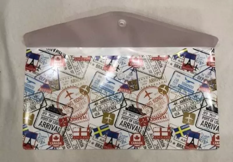 Feniks+ tugmasi bo'lgan konvert papkasi "Sayohat" 26 x 14 sm (m.- 46515)