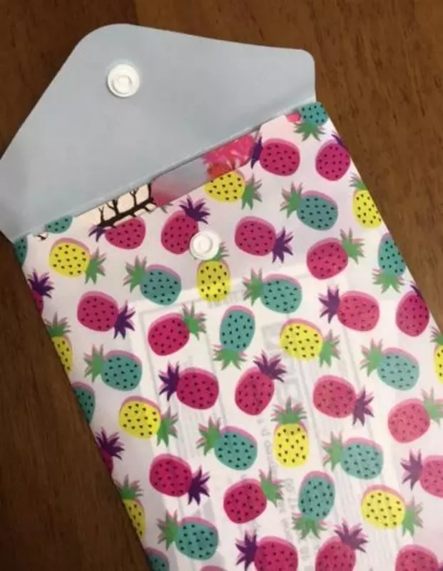 Папка-конверт на кнопке Феникс+ "Ананасы" 15.8 x 11.4 см (Арт.- 46753)