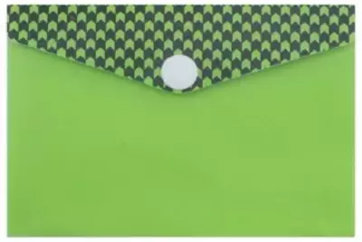 Папка-конверт на кнопке Феникс+ для карт и визиток 10.5 х 7.4 см (Арт.- 46716) Зеленая