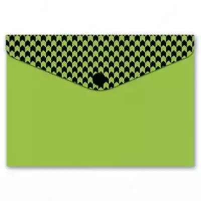 Папка-конверт на кнопке Феникс+ для карт и визиток 10.5 х 7.4 см (Арт.- 46716) Зеленая