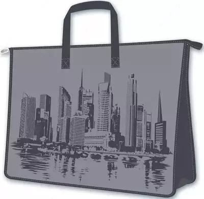 Папка для чертежей и рисунков Феникс+ "Мегаполис" А2, одно отделение, пластик (Арт.- 46645)