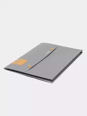 Папка портфель "Deli" 2 кнопки (Арт.- 5576) Серая