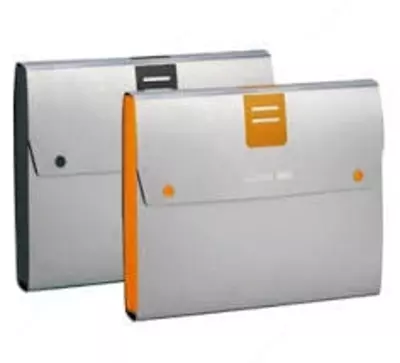 Папка портфель "Deli" 2 кнопки (Арт.- 5576) Серая