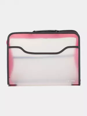 Папка портфель Deli "RIO" два отделения, застежка молния (Арт.- 38129) Ассортимент