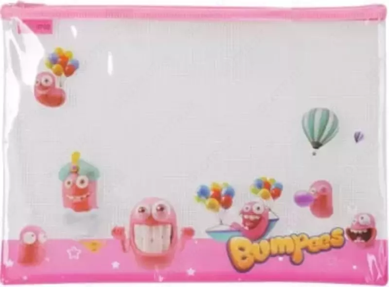 Hujjatlar papkasi Deli "Bumpees" bitta bo'lim, fermuar (Ref.-70202-EZ) Assortiment