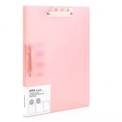 Папка для документов "Deli" 2 зажима (Арт.- 64516) Розовая