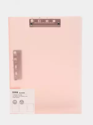 Папка для документов "Deli" 2 зажима (Арт.- 64516) Розовая