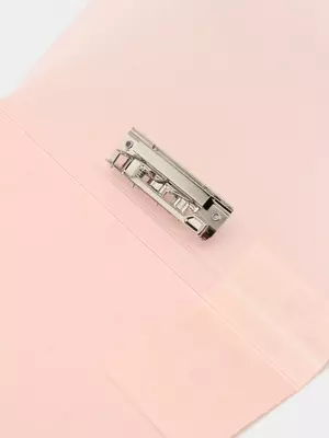 Папка для документов "Deli" 2 зажима (Арт.- 64516) Розовая