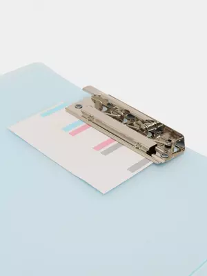 Папка для документов "Deli" 2 зажима (Арт.- 64516-bl) Голубая