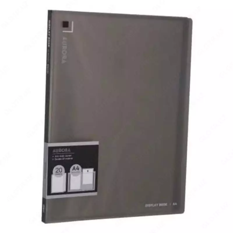 Папка для документов Deli "Aurora" с 20 прозрачными вкладышами (Арт.-02422-EB) Черная