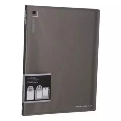 Папка для документов Deli "Aurora" с 20 прозрачными вкладышами (Арт.-02422-EB) Черная