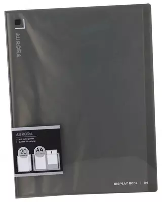 Папка для документов Deli "Aurora" с 20 прозрачными вкладышами (Арт.-02422-EB) Черная