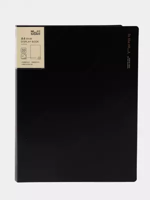 Папка для документов Deli "Nusign 190" с 30 прозрачными вкладышами (Арт.- 190-NS-bk) Черная