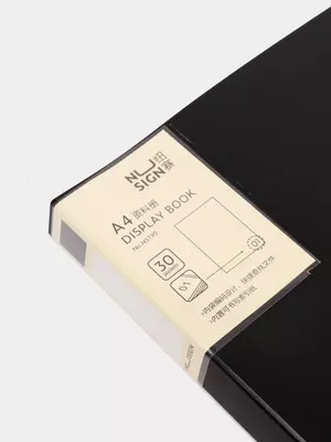 Папка для документов Deli "Nusign 190" с 30 прозрачными вкладышами (Арт.- 190-NS-gr) Серая