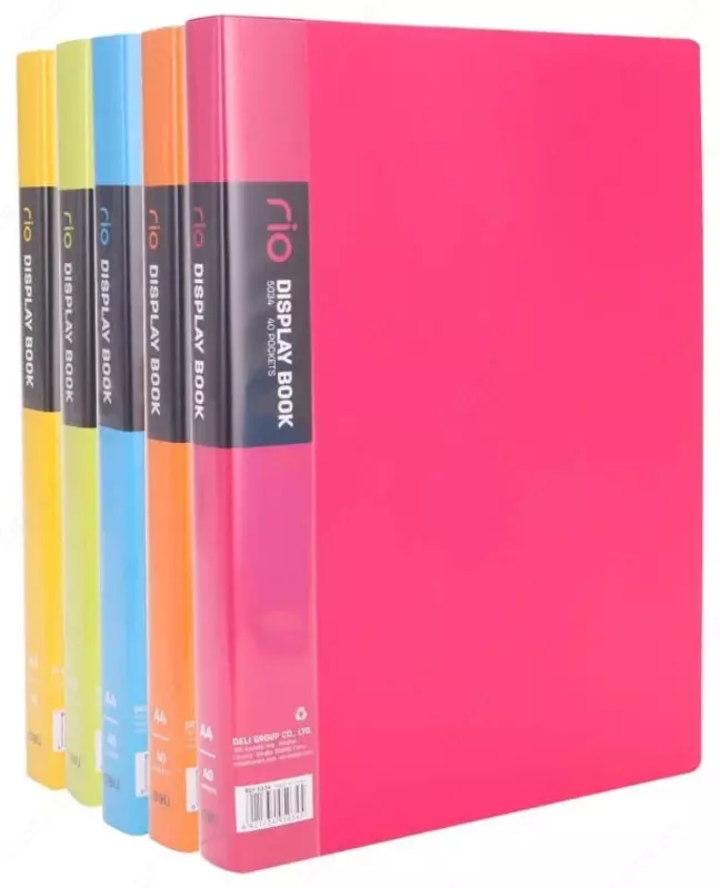 Папка для документов Deli "RIO" с 30 прозрачными вкладышами (Арт.- 5033) Ассортимент