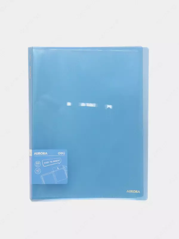 Папка для документов Deli "Aurora" с 40 прозрачными вкладышами (Арт.-02632-EB) Синяя