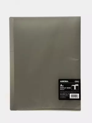 40 ta shaffof qo'shimchali Deli "Aurora" hujjat papkasi (Art.-02622-EB) Qora