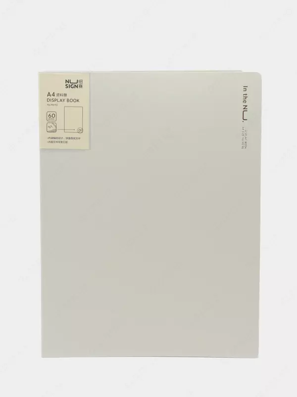 Hujjatlar papkasi Deli "Nusign 192" 60 shaffof qo'shimchali (m.- 192-NS-wt) Oq