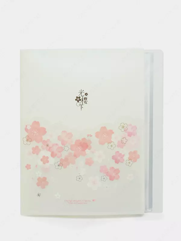 60 ta shaffof qo'shimchali "Deli Sakura" hujjat papkasi (Art.- 72644) Oq