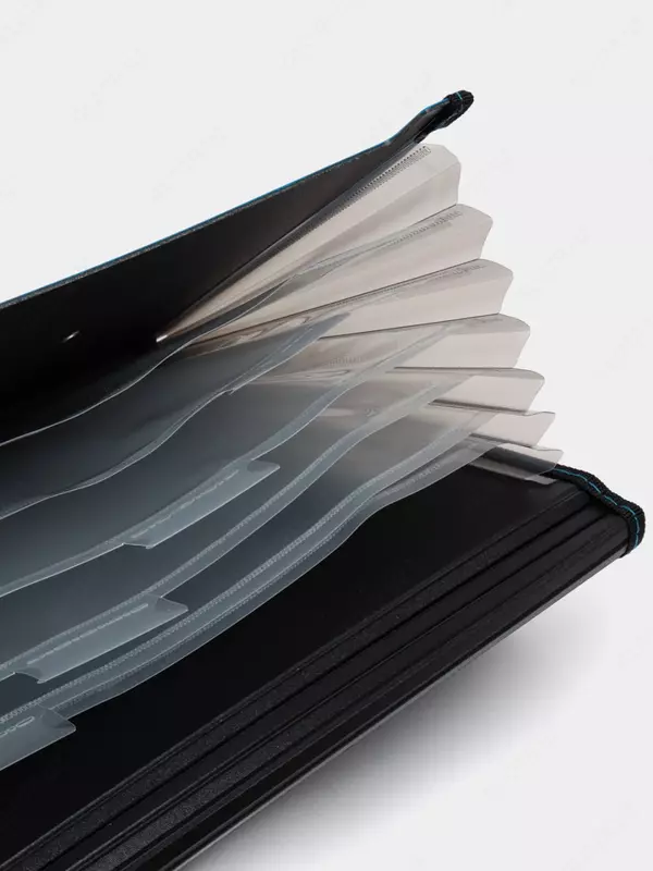 Папка- портфель "Deli" 7 отделений, застежка резинка (Арт.- 5640bl) Синяя