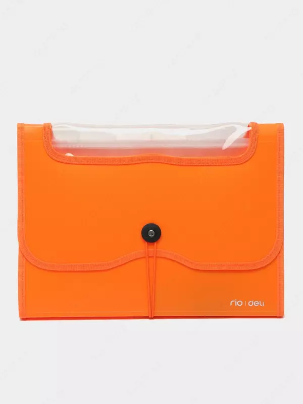 Папка- портфель Deli "RIO" 7 отделений, застежка - резинка (Арт.- 38127) Оранжевая