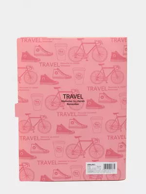 Папка- портфель Deli "Travеl" 7 отделений, застежка кнопка (Арт.- 5737) Розовая