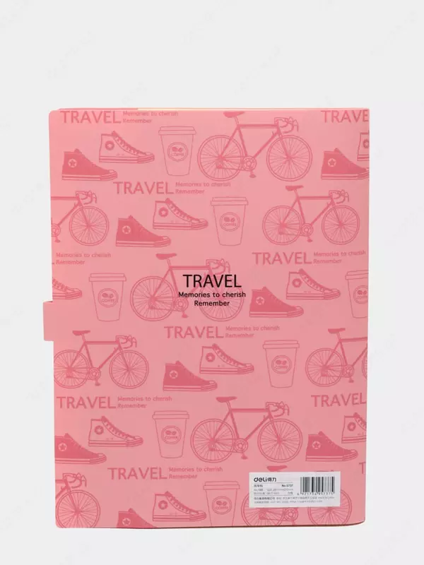 Папка- портфель Deli "Travеl" 7 отделений, застежка кнопка (Арт.- 5737) Розовая