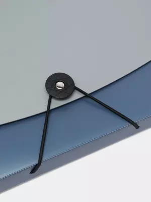 Deli "Eko" portfeli 7 ta bo'limli, elastik yopilgan (38151-modda) Moviy/Kulrang