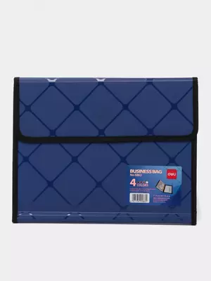 "Deli" portfeli 7 ta bo'lim, Velcro mahkamlagich (5863-modda) Ko'k