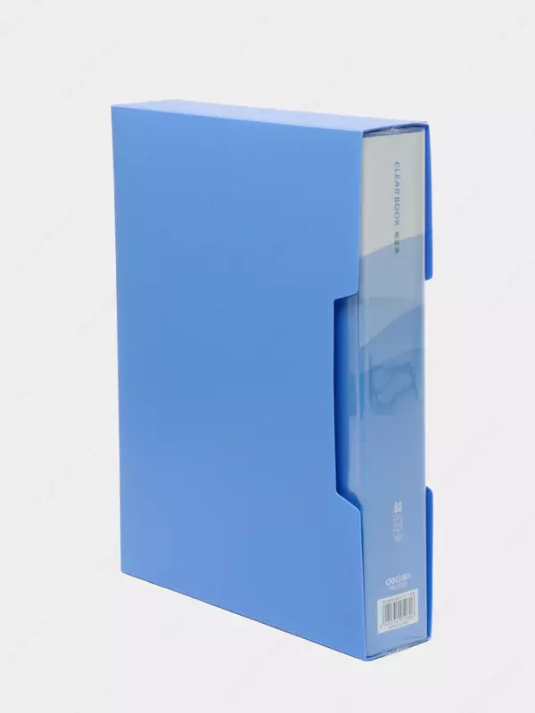 80 ta shaffof qoʻshimchali “Deli” hujjat papkasi (m.-5280) Moviy