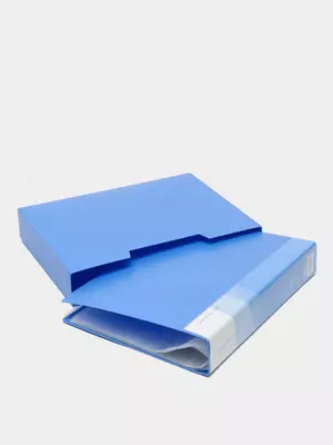 80 ta shaffof qoʻshimchali “Deli” hujjat papkasi (m.-5280) Moviy