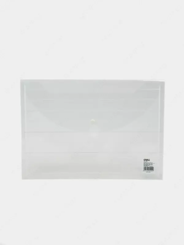 "Deli" tugmasidagi papka-konvert A4 (m.- 5502) Shaffof