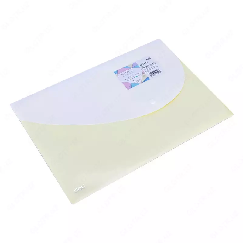Папка-конверт на кнопке Deli "Clear Bag" А4, 2 отделения (Арт.- 5506) Ассортимент