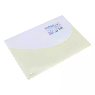 Папка-конверт на кнопке Deli "Clear Bag" А4, 2 отделения (Арт.- 5506) Ассортимент
