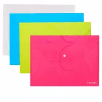 Папка-конверт на кнопке Deli "RIO" А4 (Арт.- 39640) Ассортимент