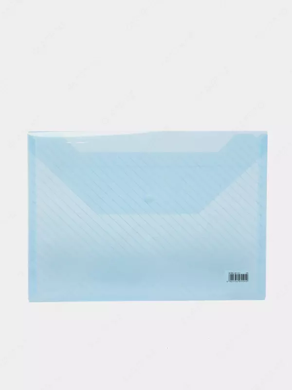 Deli tugmasidagi papka-konvert "Clear sumka" A4, 1 bo'lak (5501-modda) Moviy