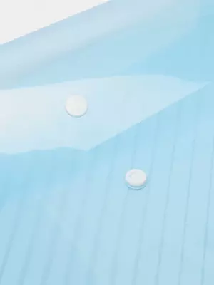 Папка-конверт на кнопке Deli "Clear Bag" А4, 1 отделение (Арт.- 5501) Голубая