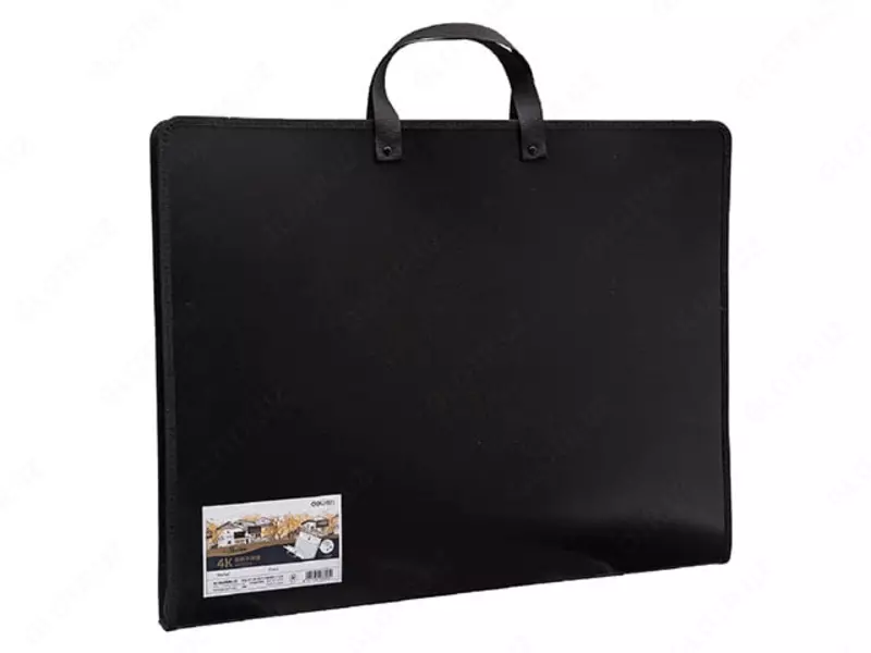 Папка художника с ручками "Deli" 440 х 350 мм (Арт.- 72706-bk) Черная