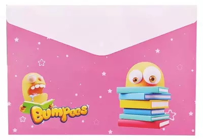 Детская Папка-конверт на кнопке Deli "Bumpees" А4, 1 отделение (Арт.- 65102-EZ) Ассортимент