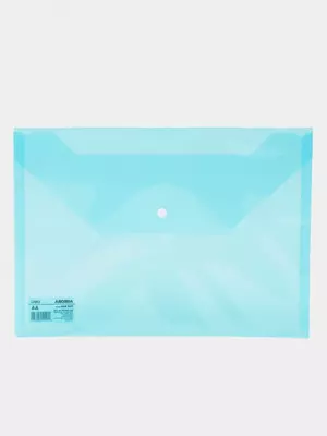 Папка-конверт на кнопке Deli "Aurora" А4, 1 отделение (Арт.- 10472-EF) Бирюзовая