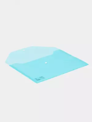 Папка-конверт на кнопке Deli "Aurora" А4, 1 отделение (Арт.- 10472-EF) Бирюзовая