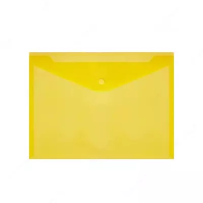Папка-конверт на кнопке "Deli" А4, 1 отделение (Арт.- 10462-EF) Желтая