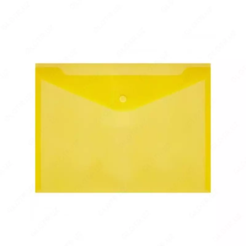 Папка-конверт на кнопке "Deli" А4, 1 отделение (Арт.- 10462-EF) Желтая